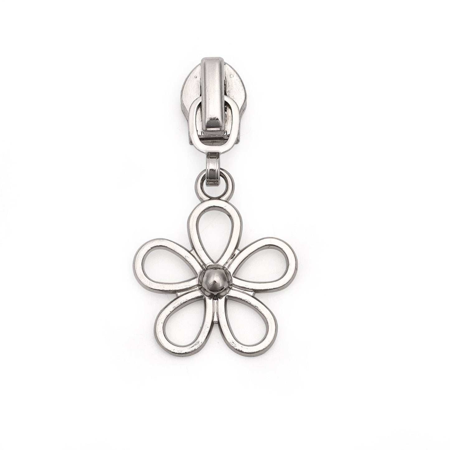 5# Hollow Charm Zipper Pull – Butterfly & Flower