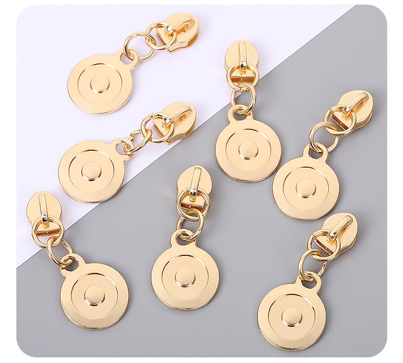 5# Embossed Disc Zipper Pull