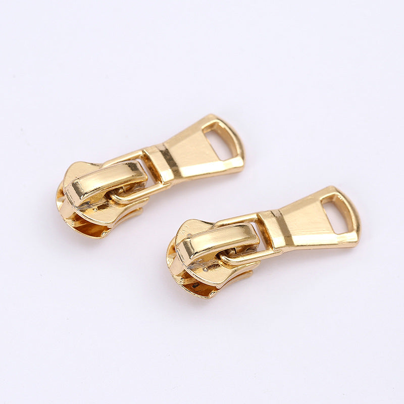5# Fan-Shaped Pull Tab Zipper Slider (Metal Zipper, Lockable)