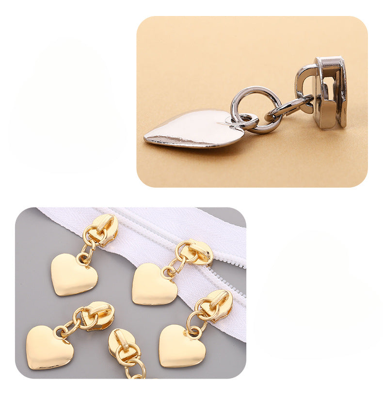 5# Heart Zipper Pull