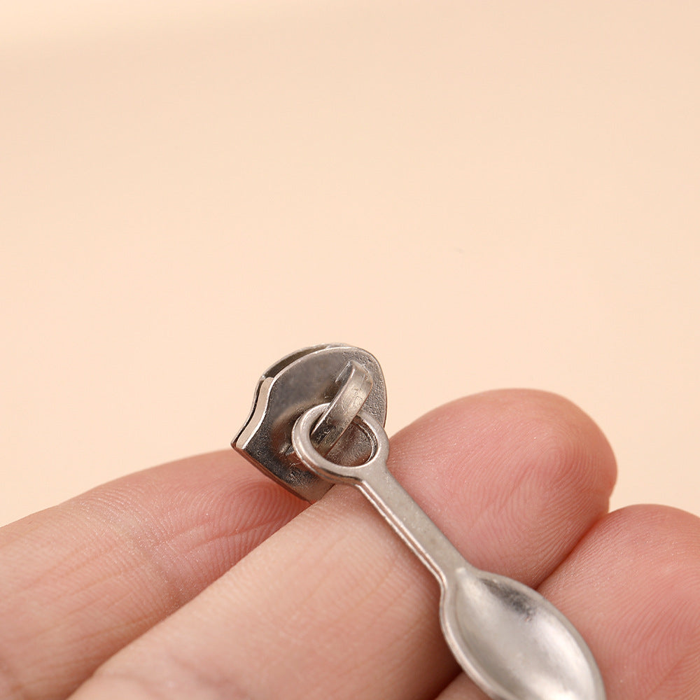 5# Spoon Pull Tab Zipper Slider