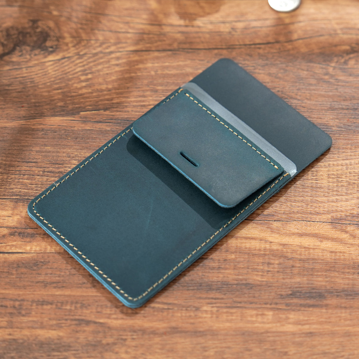 Crazy Horse Leather Clip-On Pocket Pen Holder