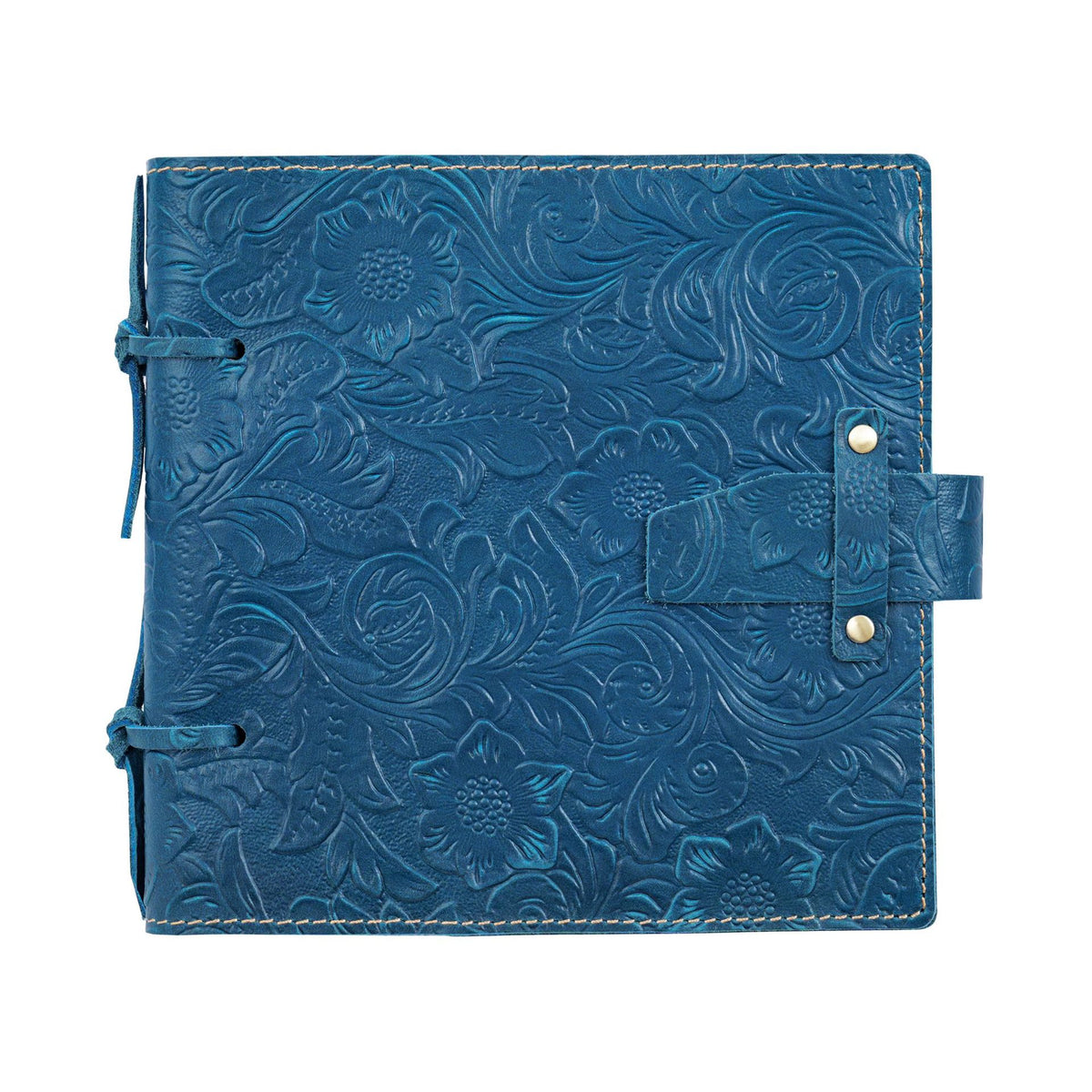 Crazy Horse Leather Embossed Cord-Tied Sketch Journal