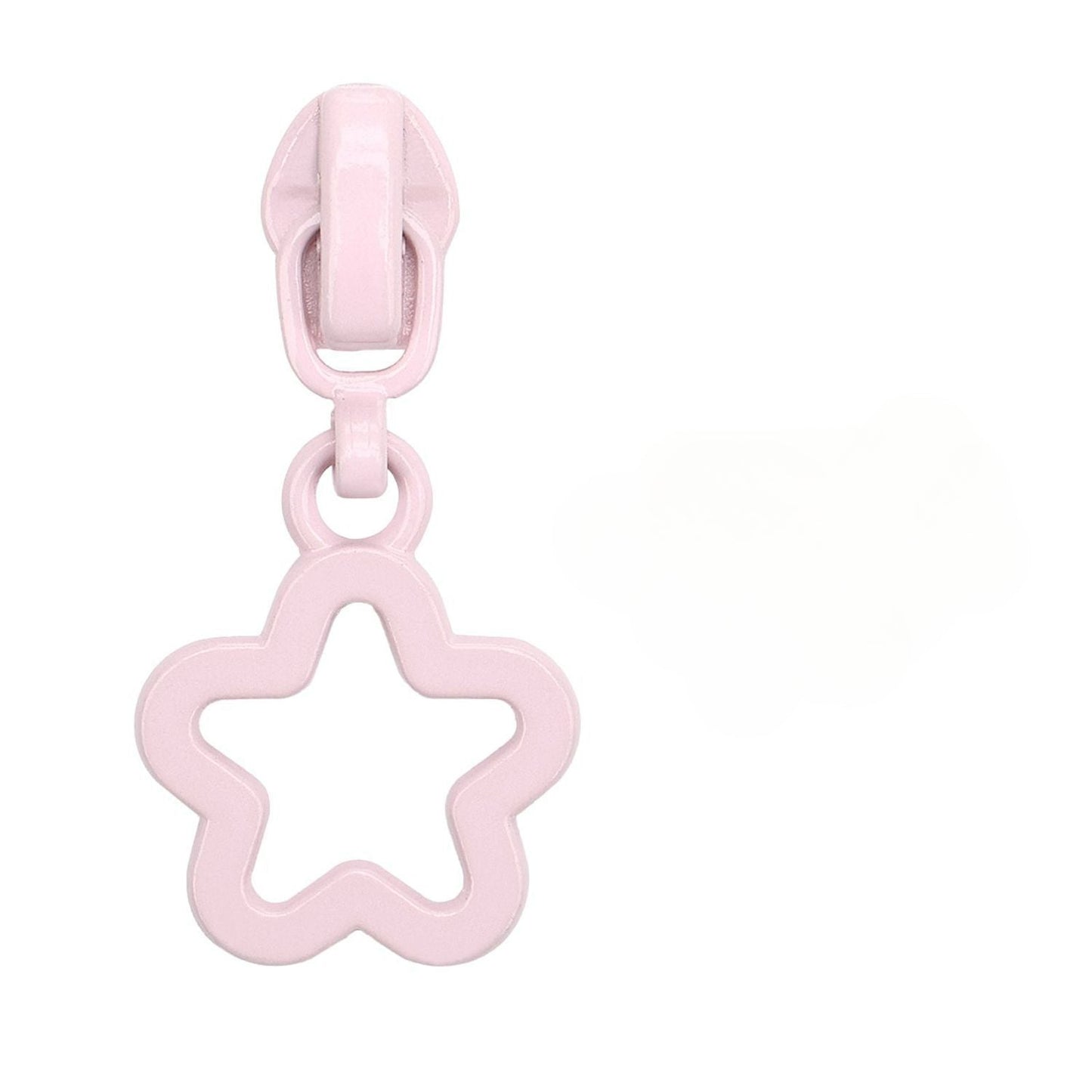 3# Hollow Star Zipper Pull (Nylon Slider) - pink