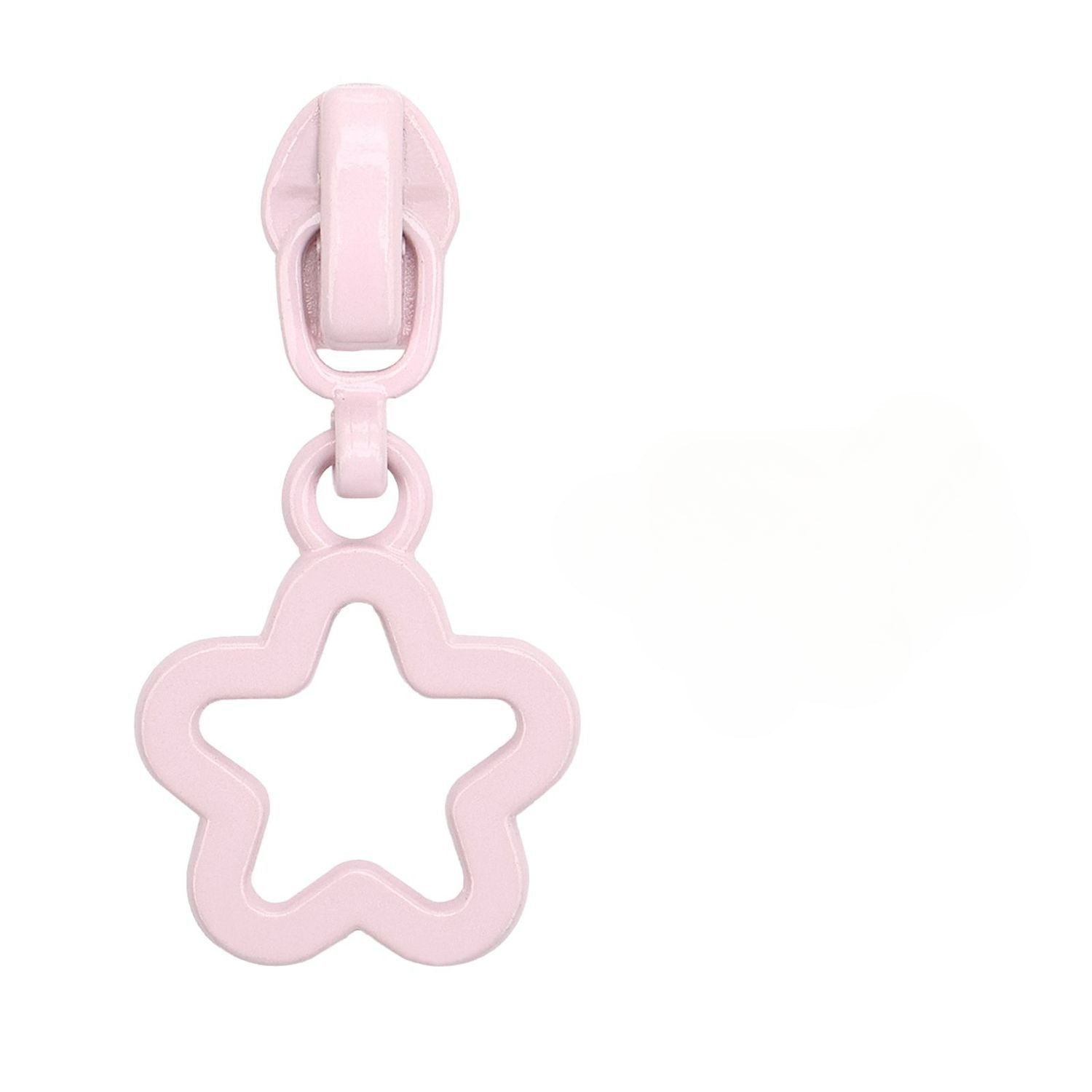3# Hollow Star Zipper Pull (Nylon Slider) - pink
