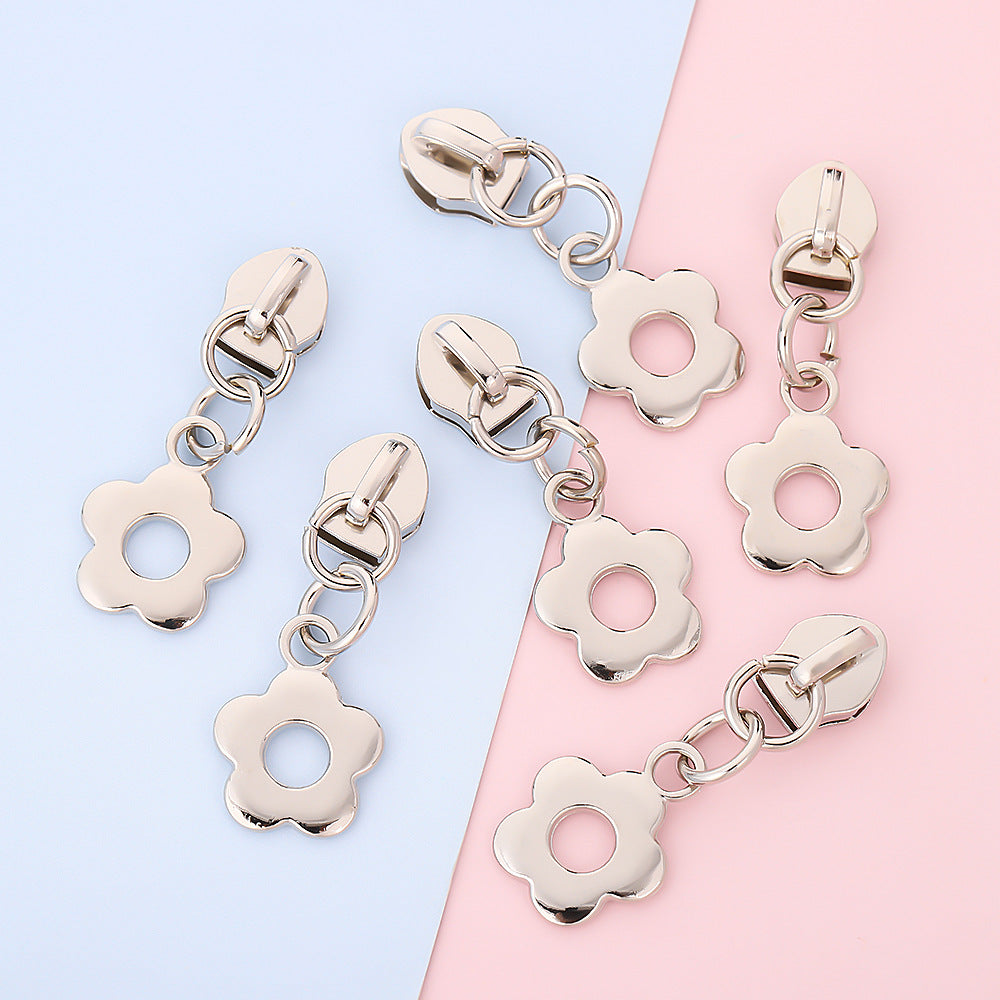 5# Flower Zipper Pull - 5#