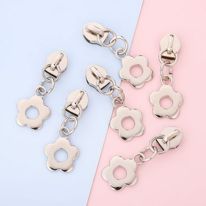 5# Flower Zipper Pull - 5#
