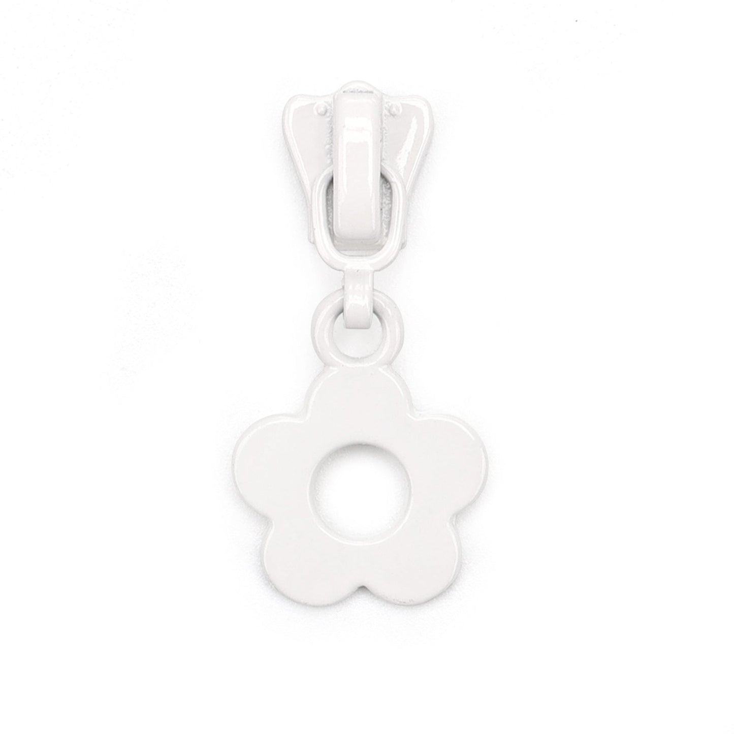 3 # Flower Pull Tab Zipper Slider (Resin Zipper) - Beige