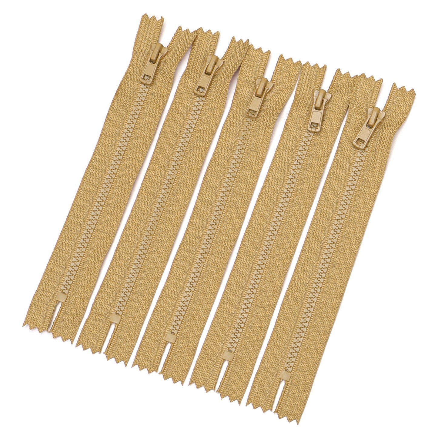 Light Brown Resin Zipper Closed End Nylon Tape Sewing