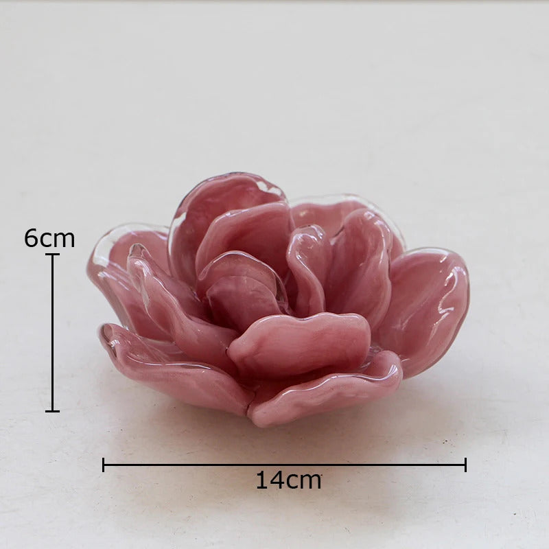 Flower Petal Glass Candle Holder Home Aroma Container - Image 7