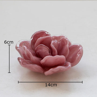 Flower Petal Glass Candle Holder Home Aroma Container - Image 7