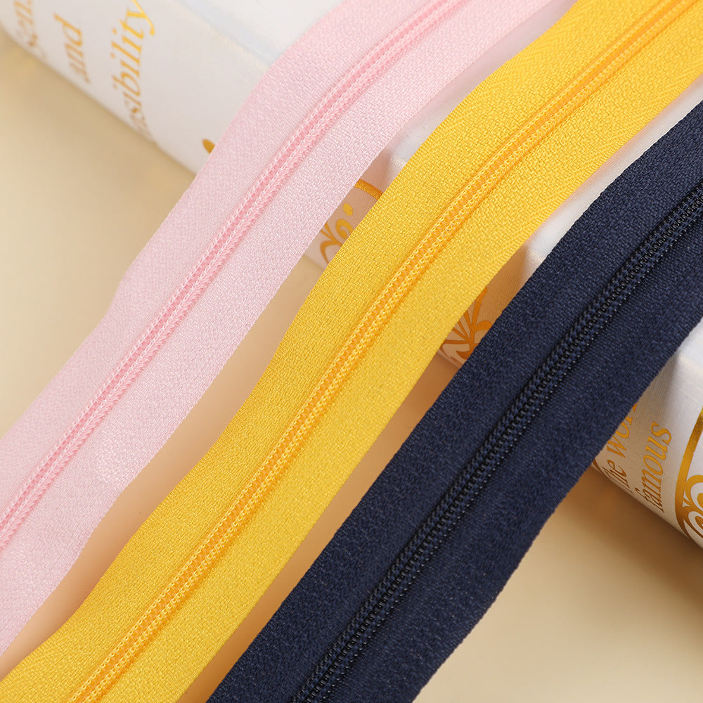 #3 Nylon Closed-End Zipper with Pull Tab - yellow