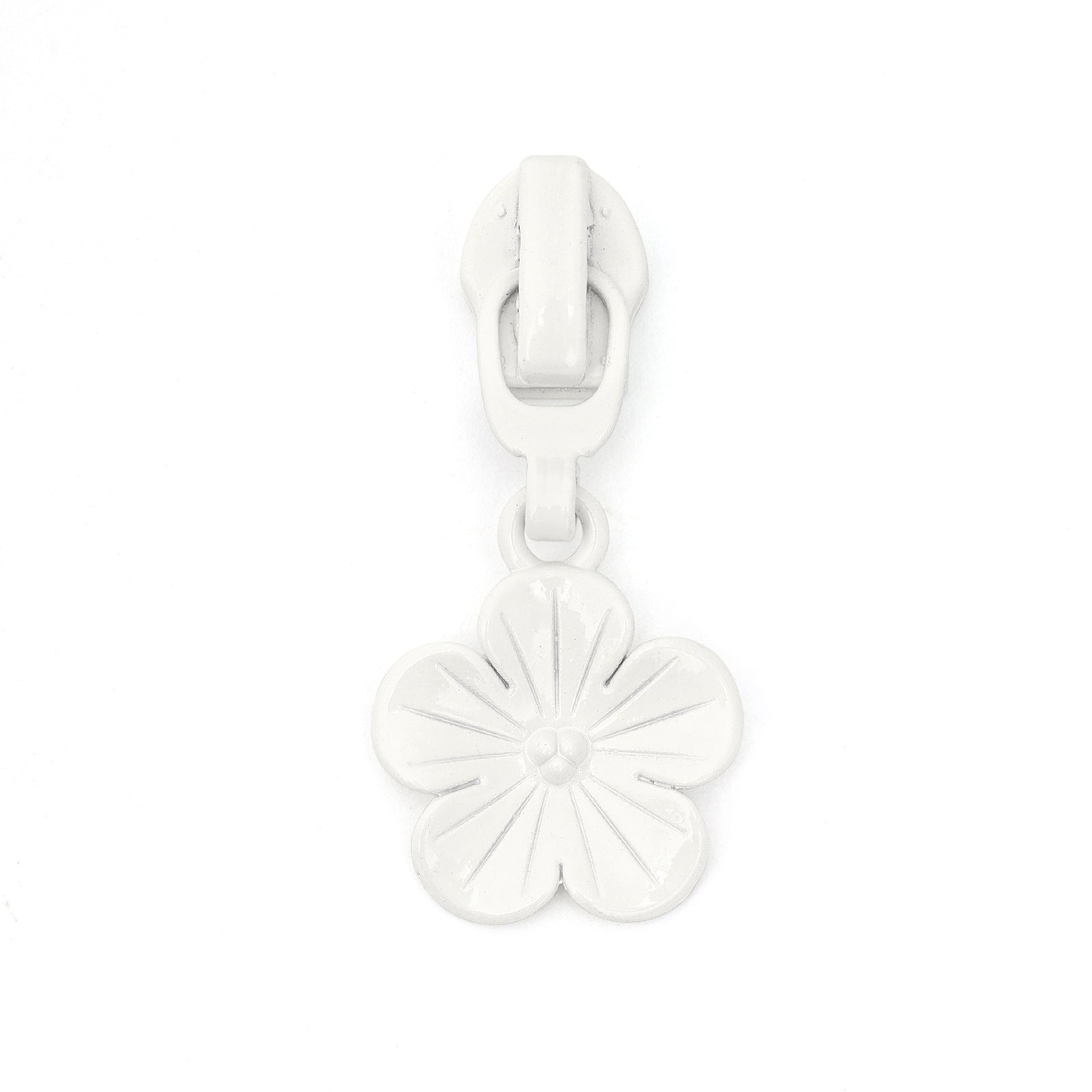 5# Plum Blossom Pull Tab Zipper Slider (Nylon Zipper) - black