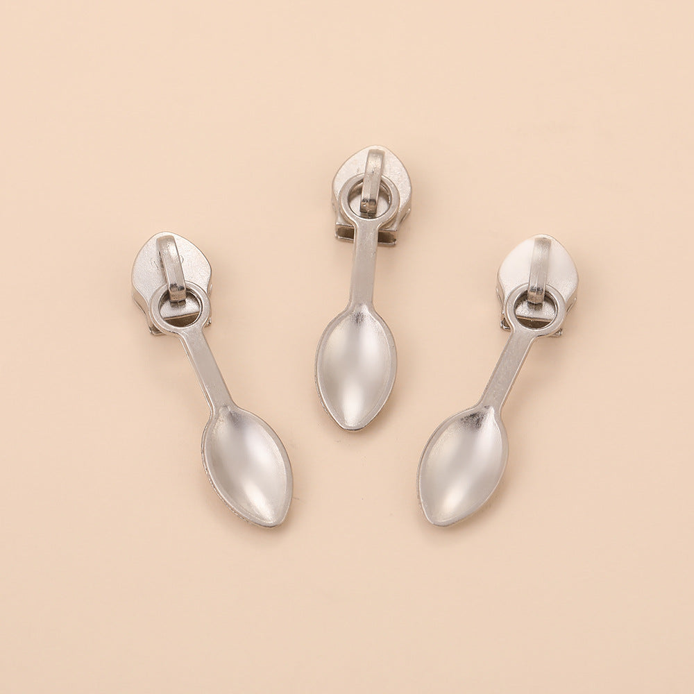 5# Spoon Pull Tab Zipper Slider
