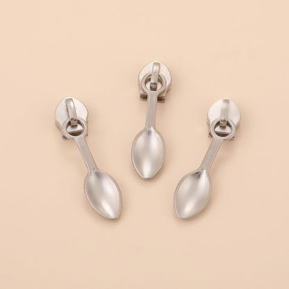5# Spoon Pull Tab Zipper Slider