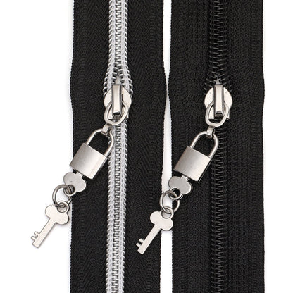 5# Padlock & Key Zipper Pull