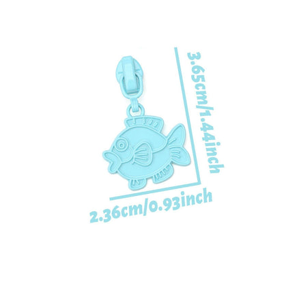 3# Fish Zipper Pull (Nylon Slider) - 133# Pink
