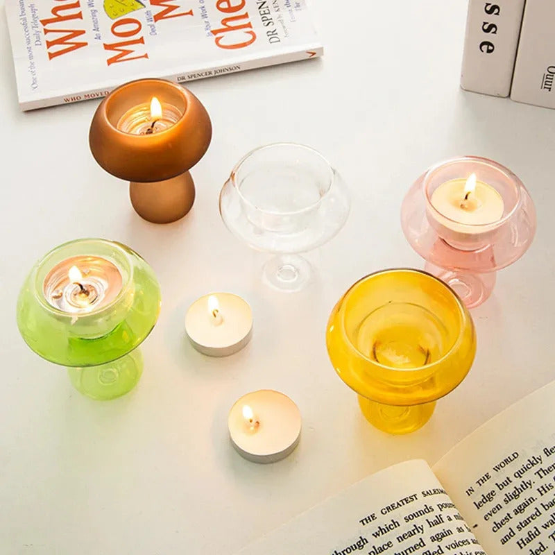 Nordic Handmade Glass Candle Holder Suitable for Wedding - Image 2