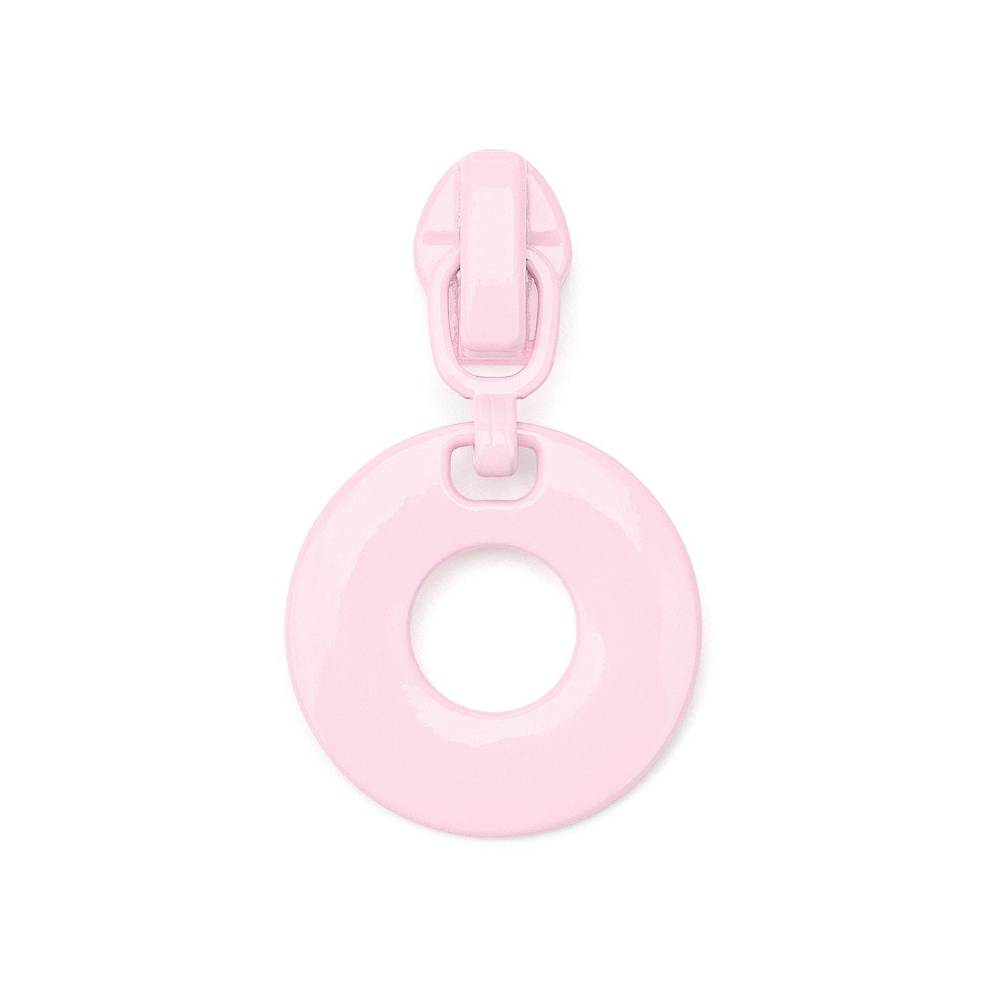 3# Round Ring Pull Zipper (Nylon Slider) - 133#Pink