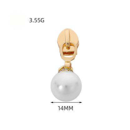 5# Pearl Zipper Pull
