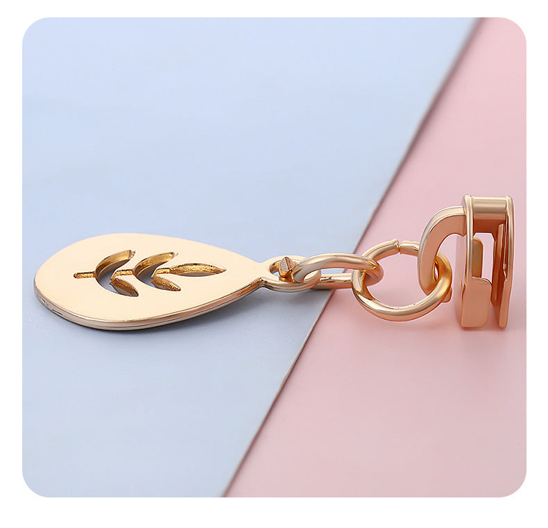 5# Hollow Leaf Zipper Pull
