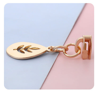5# Hollow Leaf Zipper Pull