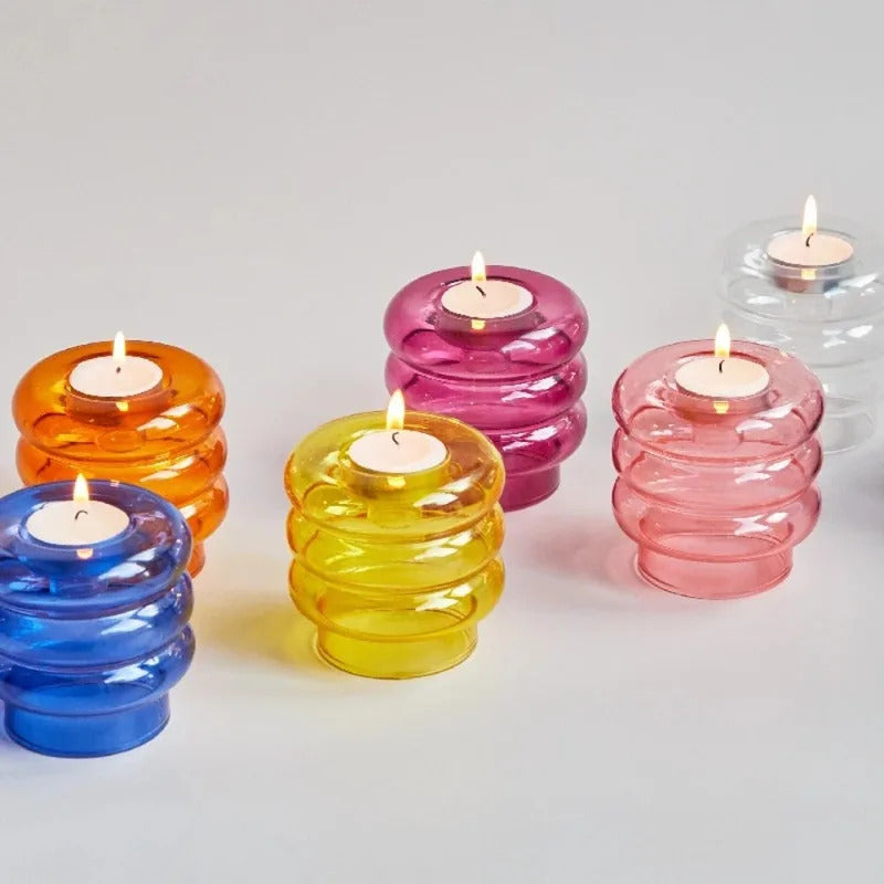 Modern Coloful Glass Candleholder Creative Party Centerpiece - Image 3