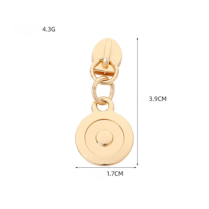 5# Embossed Disc Zipper Pull
