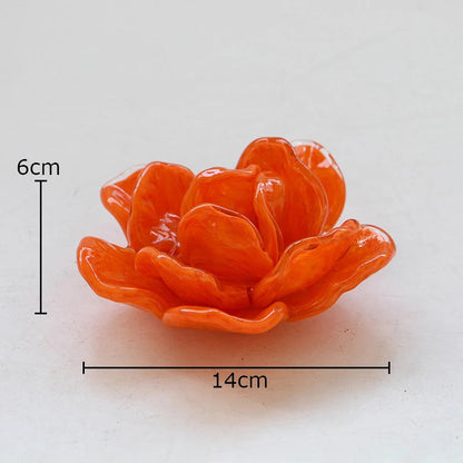 Flower Petal Glass Candle Holder Home Aroma Container - Image 9