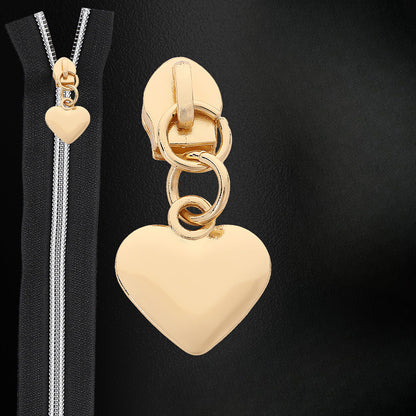 5# Heart Zipper Pull - 5#
