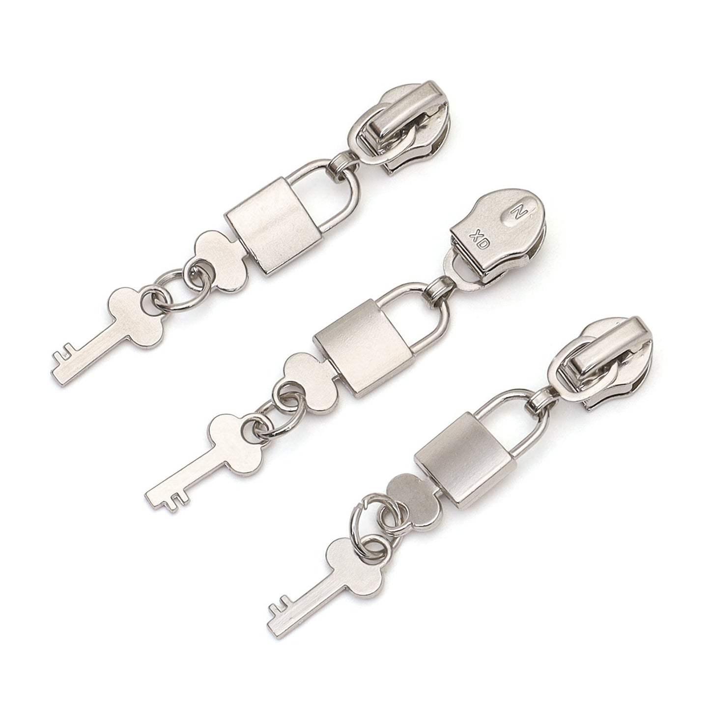 5# Padlock & Key Zipper Pull