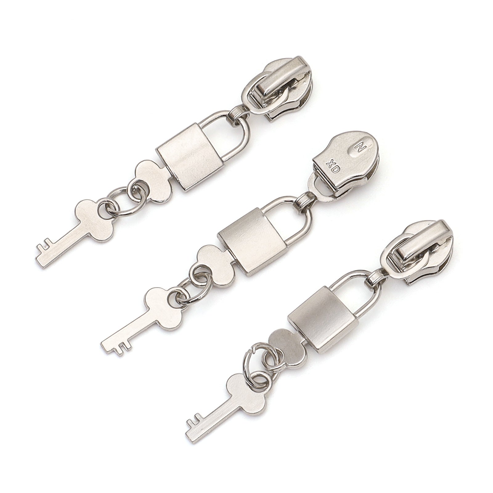 5# Padlock & Key Zipper Pull