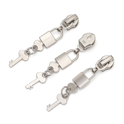 5# Padlock & Key Zipper Pull