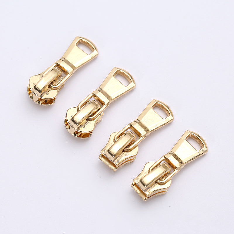 5# Fan-Shaped Pull Tab Zipper Slider (Metal Zipper, Lockable)