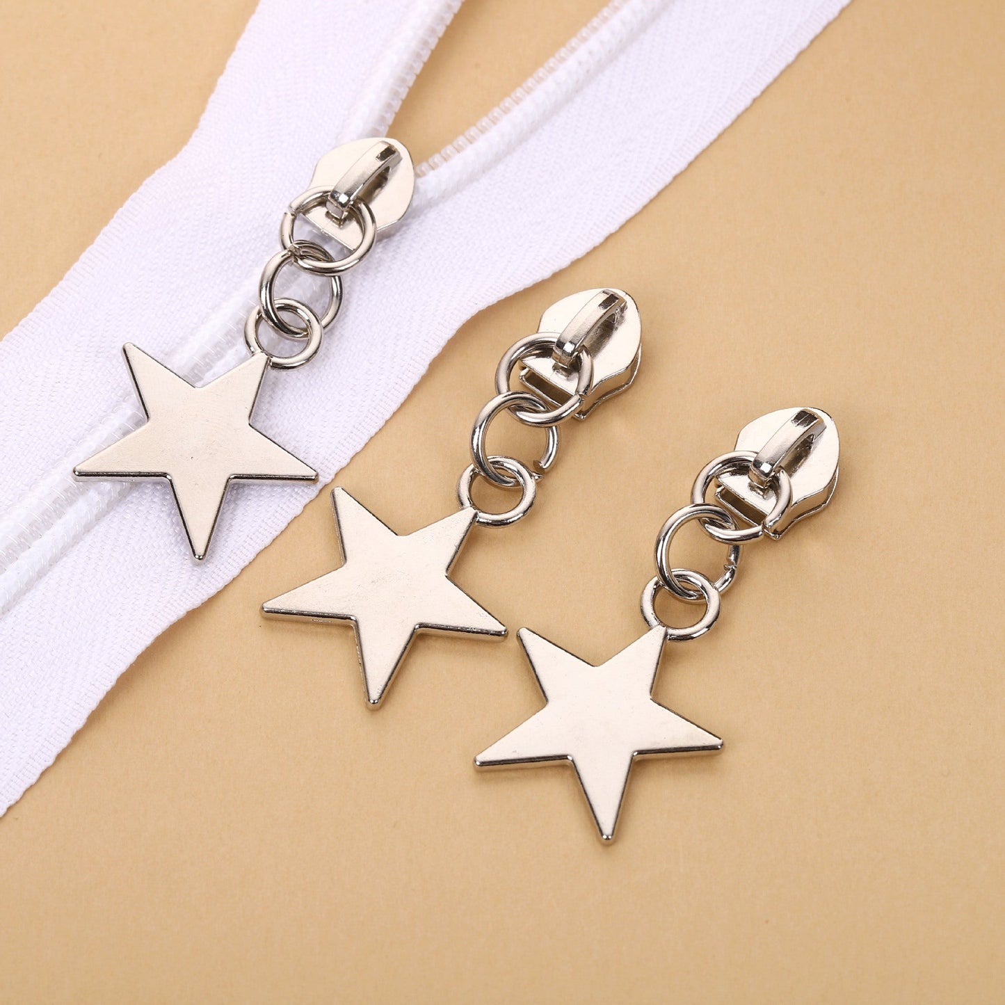 5# Solid Star Zipper Pull - 5#