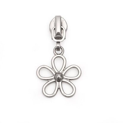 5# Hollow Charm Zipper Pull – Butterfly & Flower