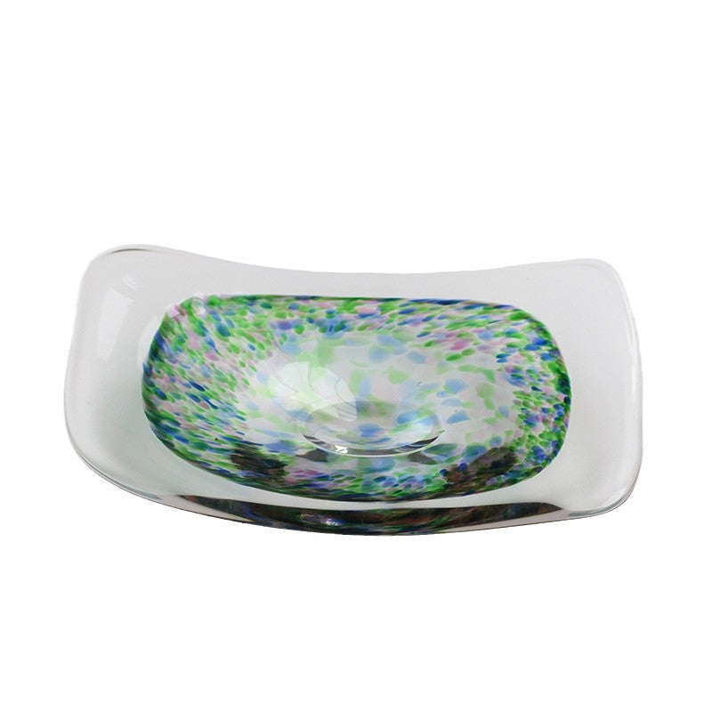 Smoked Glass Irregular Shaped Serving Plate Fruit plate - Image 5