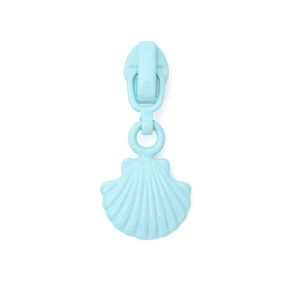 #3 Shell Shape Zipper Pull - black