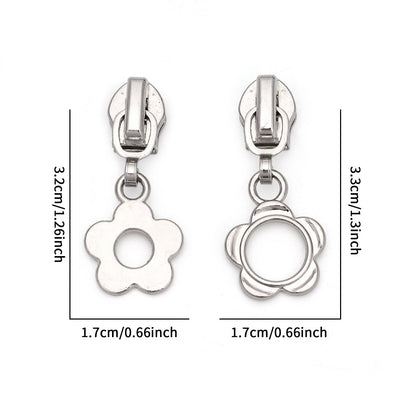 5# Flower Petal Zipper Pull - Petal Style