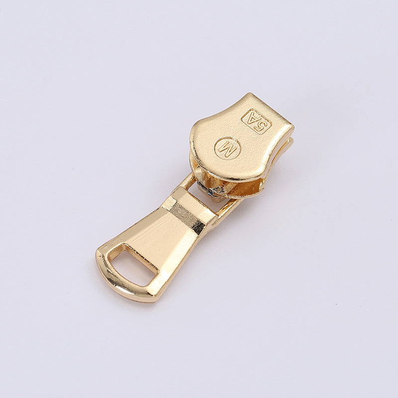 5# Fan-Shaped Pull Tab Zipper Slider (Metal Zipper, Lockable)