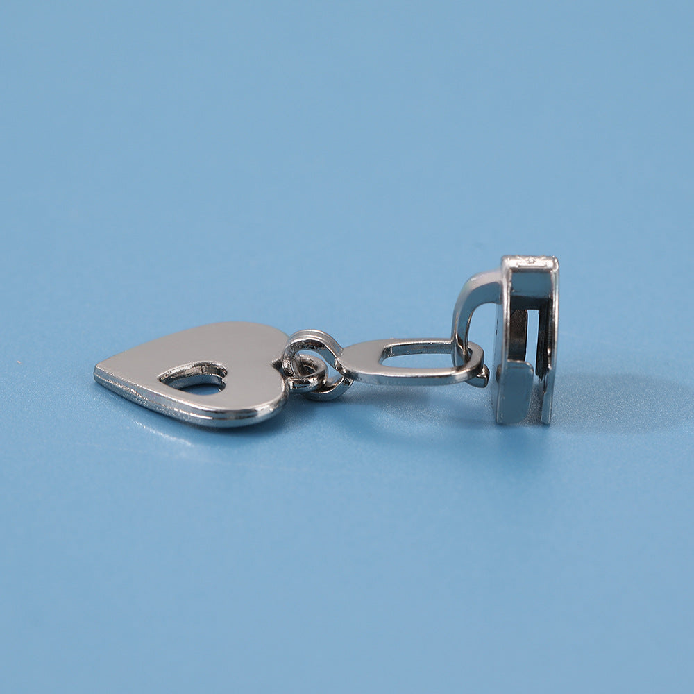 5# Double Heart Zipper Pull