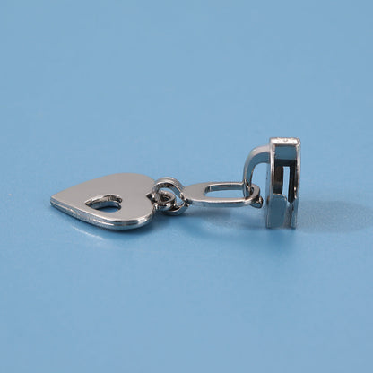 5# Double Heart Zipper Pull