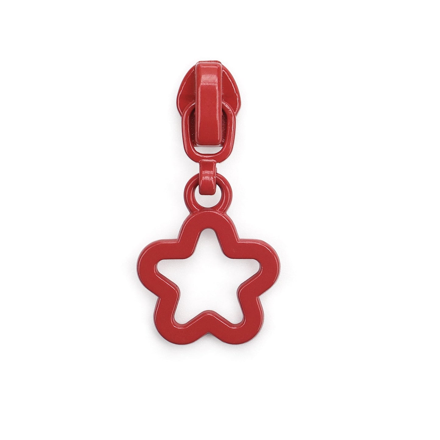 3# Hollow Star Zipper Pull (Nylon Slider) - black