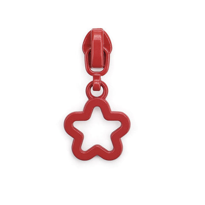 3# Hollow Star Zipper Pull (Nylon Slider) - black