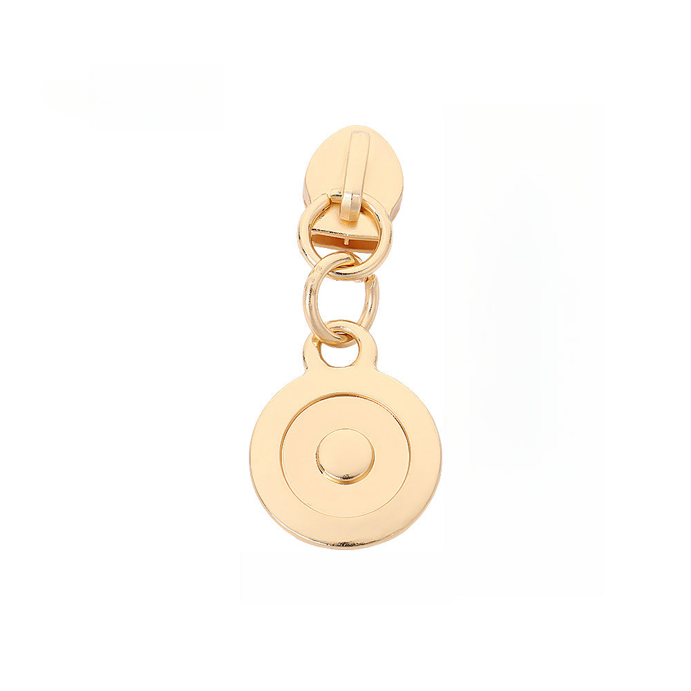 5# Embossed Disc Zipper Pull
