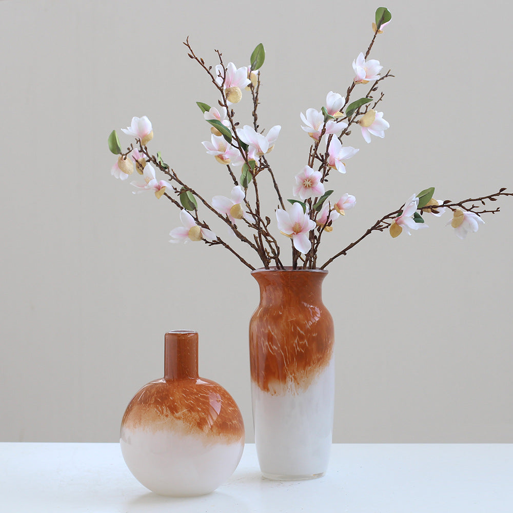 Two Tone Gradient Art Glass Vase Multiple Styles - Image 2