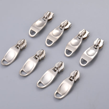 5# Curved Elephant Nose Zipper Slider - Silver Curved