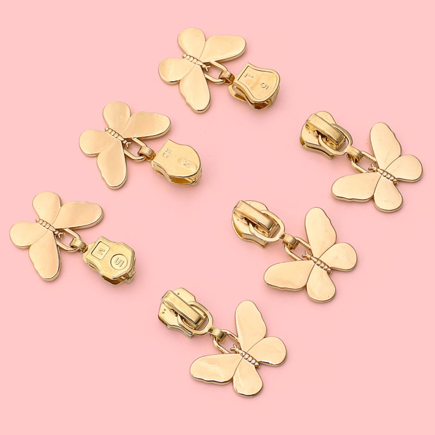 5# Butterfly Charm Zipper Pull - Butterfly Gold