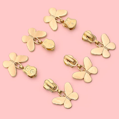 5# Butterfly Charm Zipper Pull - Butterfly Gold