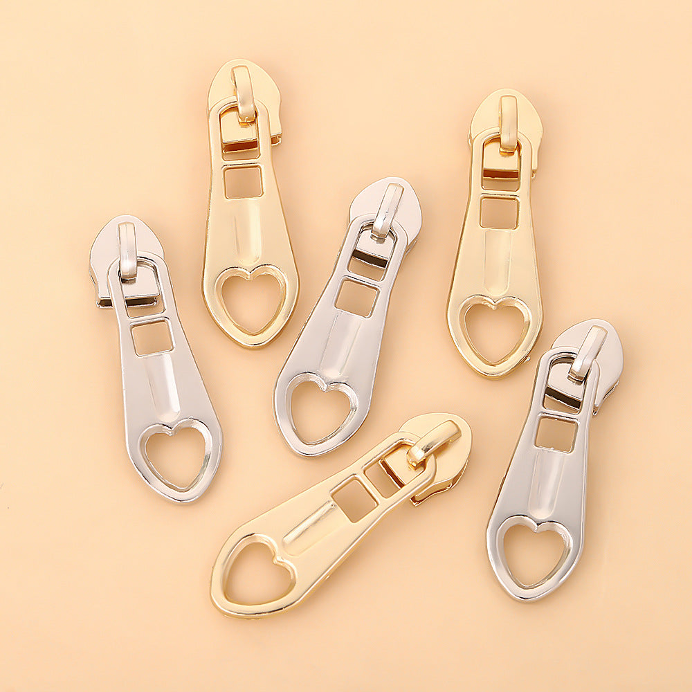 5# Hollow Heart Pull Tab Slider - 5#